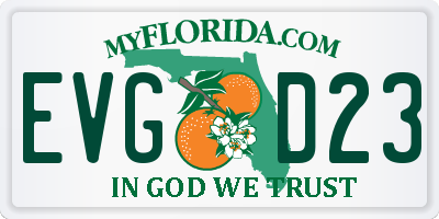 FL license plate EVGD23