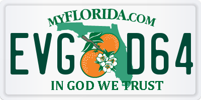 FL license plate EVGD64