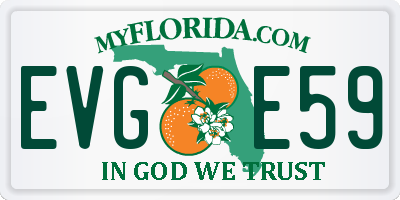 FL license plate EVGE59