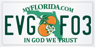 FL license plate EVGF03