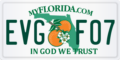 FL license plate EVGF07
