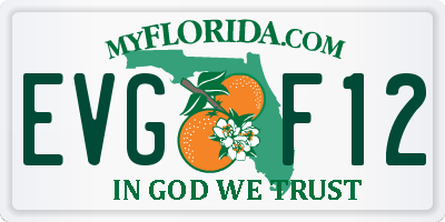 FL license plate EVGF12