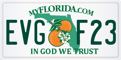 FL license plate EVGF23