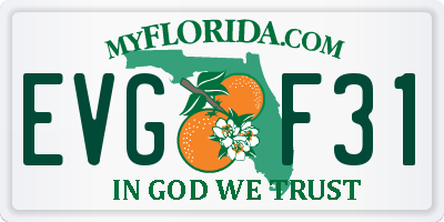 FL license plate EVGF31