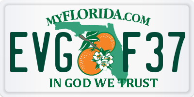 FL license plate EVGF37