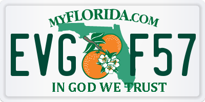 FL license plate EVGF57