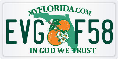 FL license plate EVGF58