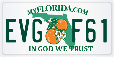 FL license plate EVGF61