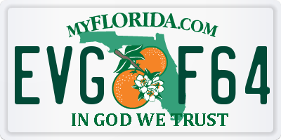 FL license plate EVGF64
