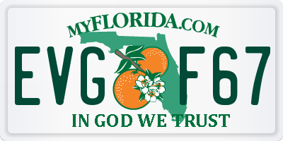 FL license plate EVGF67