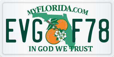 FL license plate EVGF78