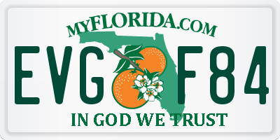 FL license plate EVGF84