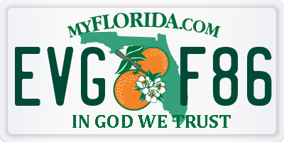 FL license plate EVGF86
