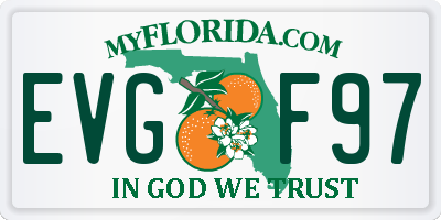 FL license plate EVGF97