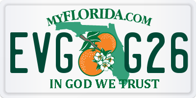 FL license plate EVGG26