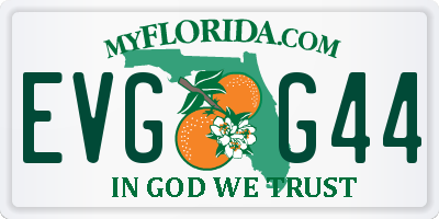 FL license plate EVGG44