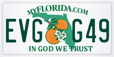 FL license plate EVGG49
