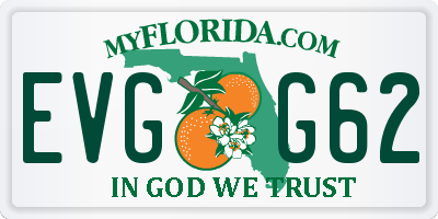 FL license plate EVGG62