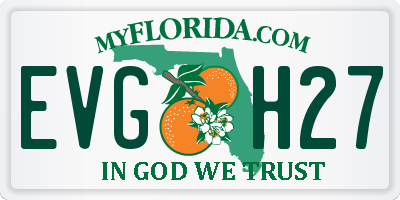 FL license plate EVGH27