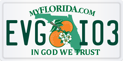 FL license plate EVGI03