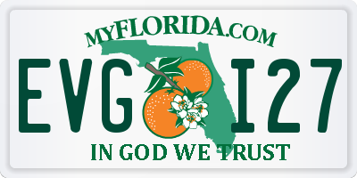 FL license plate EVGI27