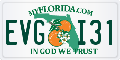 FL license plate EVGI31