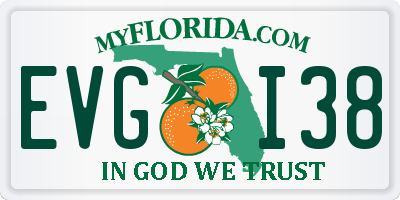 FL license plate EVGI38