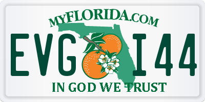 FL license plate EVGI44