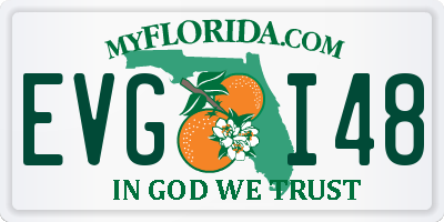 FL license plate EVGI48