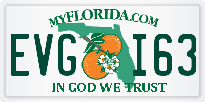 FL license plate EVGI63