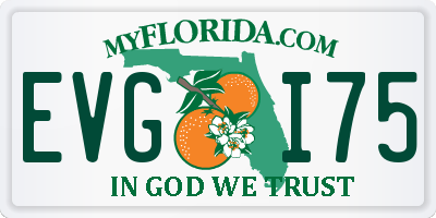 FL license plate EVGI75