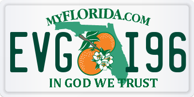 FL license plate EVGI96