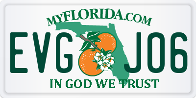FL license plate EVGJ06