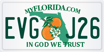 FL license plate EVGJ26