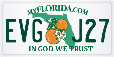 FL license plate EVGJ27