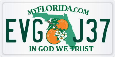 FL license plate EVGJ37