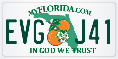 FL license plate EVGJ41
