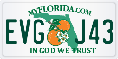 FL license plate EVGJ43