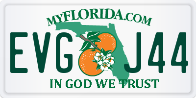 FL license plate EVGJ44