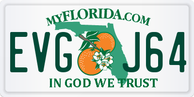 FL license plate EVGJ64