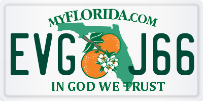 FL license plate EVGJ66