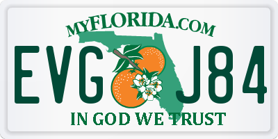 FL license plate EVGJ84