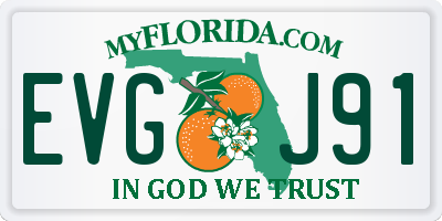 FL license plate EVGJ91