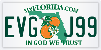 FL license plate EVGJ99