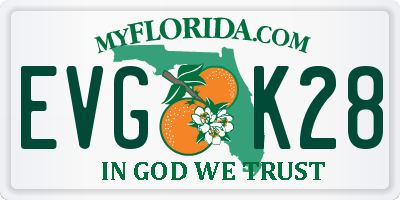 FL license plate EVGK28