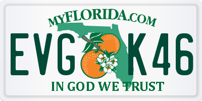 FL license plate EVGK46