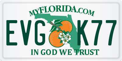 FL license plate EVGK77