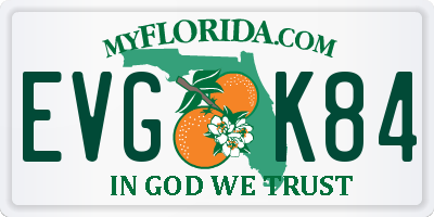 FL license plate EVGK84