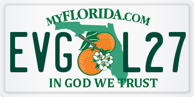 FL license plate EVGL27