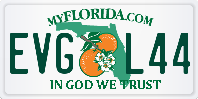 FL license plate EVGL44